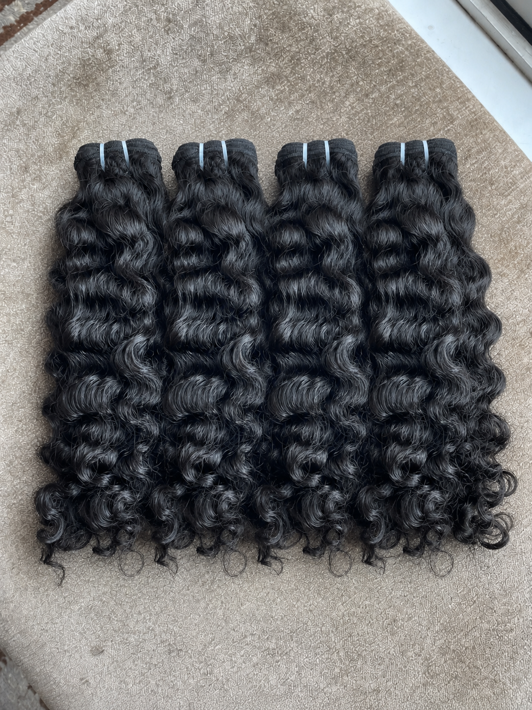 Lot de 4 Raw Indian Curly