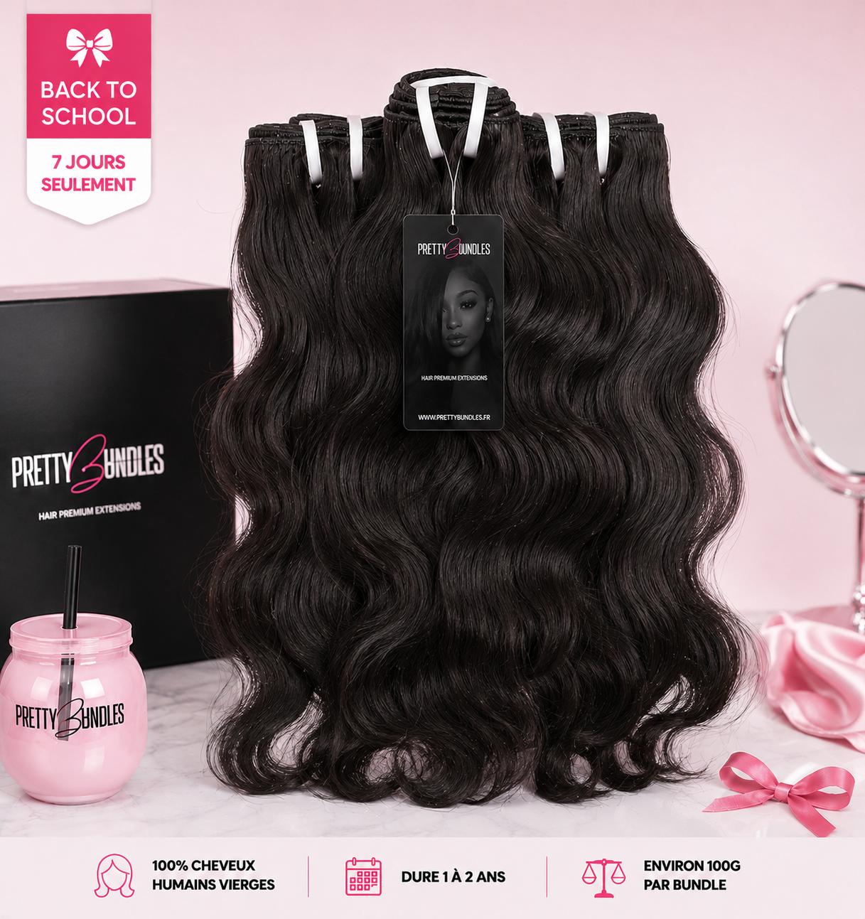 Lot 3 de boules Virgin Hair